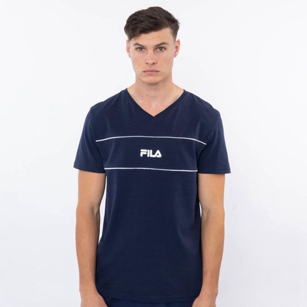 Camisetas Fila Homem Azul Marinho - Fila Donovan En Portugal,ADVP-25478